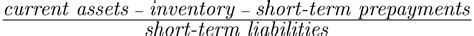 Liquid current assets are current assets which can be quickly converted to cash without any significant decrease in their value. Quick ratio - eanaliza.pl