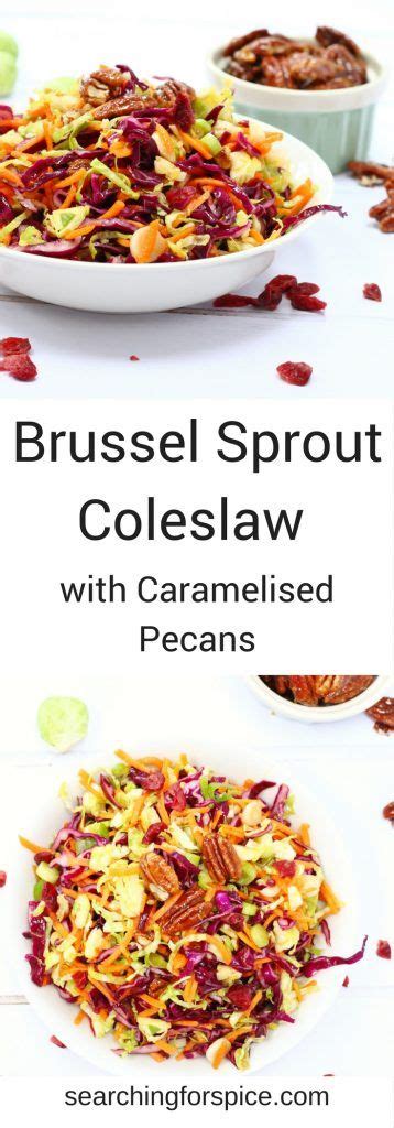 In a small bowl, add mayonnaise, sour cream, vinegar, honey, salt and pepper. Brussel sprout coleslaw with caramelized pecans | Recipe ...