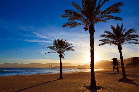 The city is placed near the discharge of the júcar in the mediterranean sea. Strandsonnenuntergang Cullera Playa Los Olivos In Valencia ...