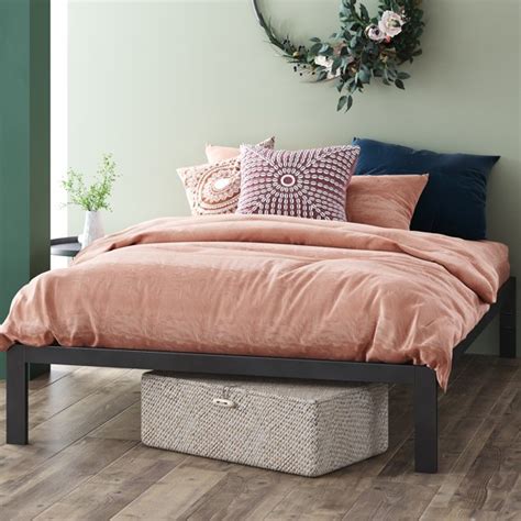 Some of these designs, like the zinus tom metal platform bed frame, are meant to be used without a box spring. Zinus Mia 14" Metal Platform Bed Frame, Twin - Walmart.com - Walmart.com