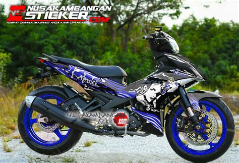 Bangkit dari corona, relawan kompak bantu pulihkan psikolog pasien rsli ya, motor warna hitam itu dia modifikasi untuk. 20+ Ide Modifikasi Stiker Jupiter Mx 135 Warna Biru ...