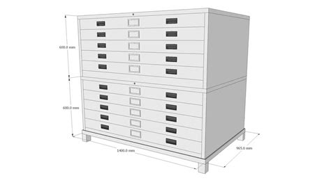 See more ideas about home office filing cabinet, filing cabinet, home office furniture. 10 drawer Horizontal Plan Filing Cabinets | 3D Warehouse