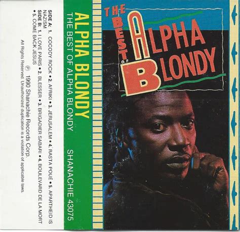 Grand bassam zion rock released: Alpha Blondy - The Best Of Alpha Blondy (1990, Cassette ...