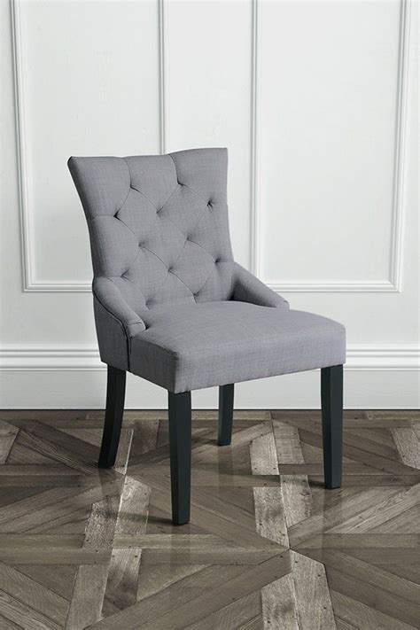 Walmart.com has been visited by 1m+ users in the past month Torino Grey Upholstered Scoop Back Dining Chair with Dark ...