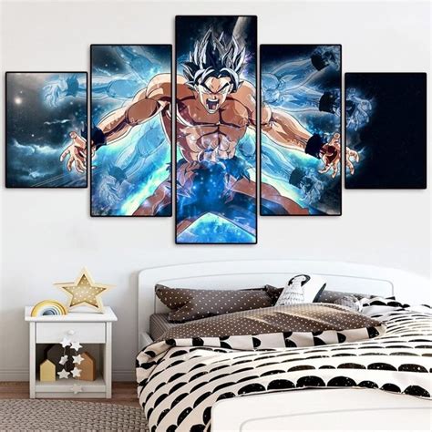 Impose your taste in your bedroom or living room. Dragon Ball Poster Framed Art Prints Modular 5 Piece Anime ...