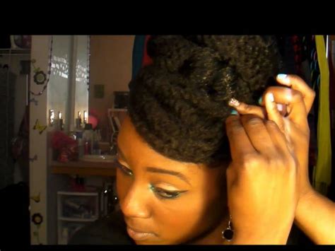 Open me :)sit back, relax, & watch me in hd ♡this is an easy protective style to do on natural and transitioning hair. Natural Hair (Protective Style): Faux bun and Faux bang ...