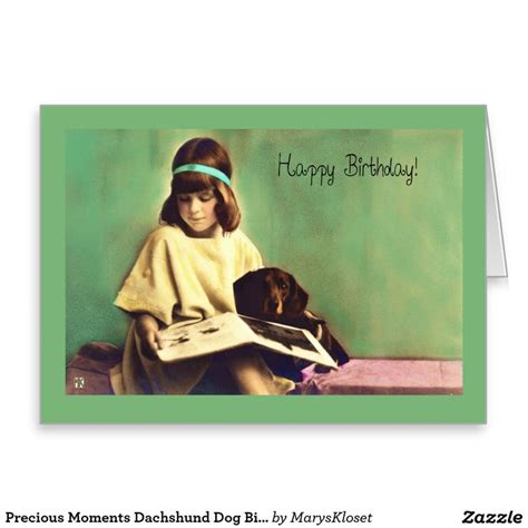 Click on any of the pictures of dogs above to start coloring. Precious Moments Dachshund Dog Birthday Card | Zazzle.com ...