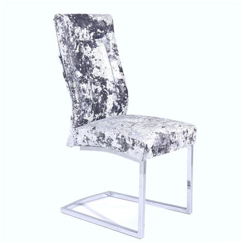 Maybe you would like to learn more about one of these? Celia Silver Crushed Velvet Dining Chair | Velvet dining ...