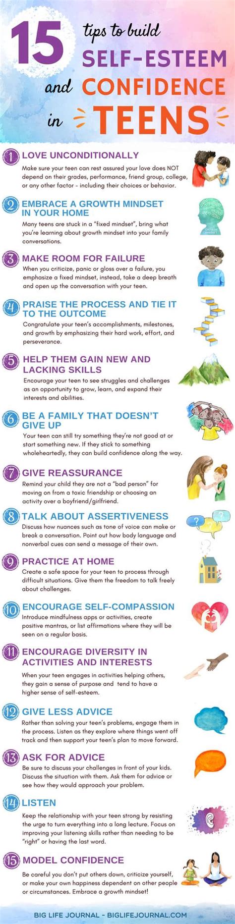 15 Tips to Build Self Esteem and Confidence in Teens - Big ...