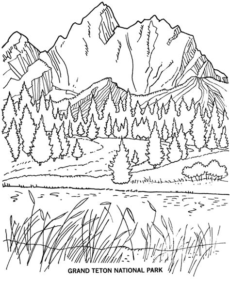 To download or print the grand canyon coloring page pdf click here or just drag the image. USA-Printables: Grand Teton National Park coloring pages ...