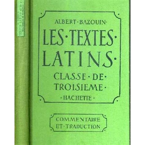 Les Textes Latins - Classe De 3ème - Commentaire Et Traduction / Texte ...