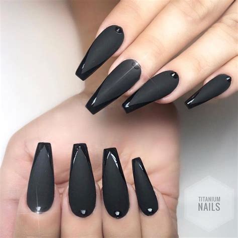 Uñas acrílicas de un solo color. Las mejores ideas de UÑAS ACRÍLICAS NEGRAS decoradas ...