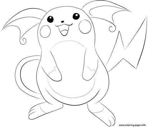 The act of coloring activities can help to improve motor skills in small children. 026 Raichu Pokemon Coloring Pages Printable