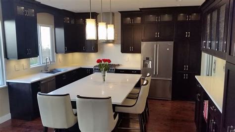 Check spelling or type a new query. New kitchen November 2015! Espresso cabinets, white quartz ...