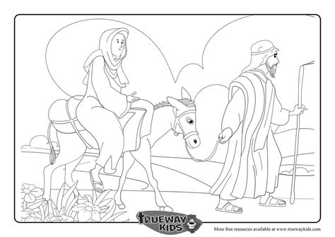 Enjoy this free coloring page from the happy saints christmas story ebook! Mary and Joseph Travel to Bethlehem - Luke 2- Free ...