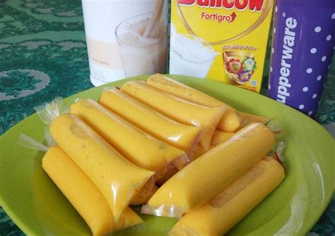 Cara membuat es gabus buah mangga. Resep Es lilin mangga istimewa with shake vanilla ...