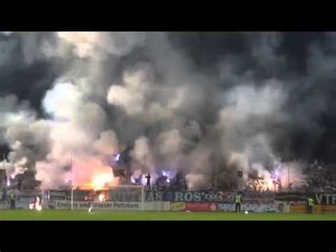 Waldhof mannheim on matchday 29 in the german 3rd division 2019/20 on german football. HANSA ROSTOCK ULTRAS Great Pyroshow in Babelsberg (Suptras ...