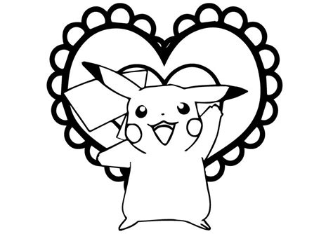 Love Pikachu Coloring Page - Free Printable Coloring Pages ...