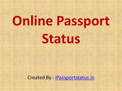 Check the status of your application. How to check passport status by name by Kamlesh Seo - Issuu