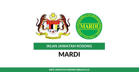 Institut penyelidikan dan kemajuan pertanian malaysia (mardi) inisiatif inovasi dikenal pasti: Jawatan Kosong Terkini MARDI / Institut Penyelidikan Dan ...