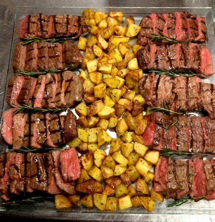 Pat down the thin steaks on a paper towel before you cook them. Thinly sliced sirloin with roasted potatoes. | Roasted potatoes, Sirloin, Food