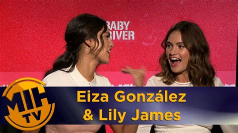 Lily james dons yellow as she is seen for firs time on baby driver set. Eiza González & Lily James Baby Driver Interview - YouTube