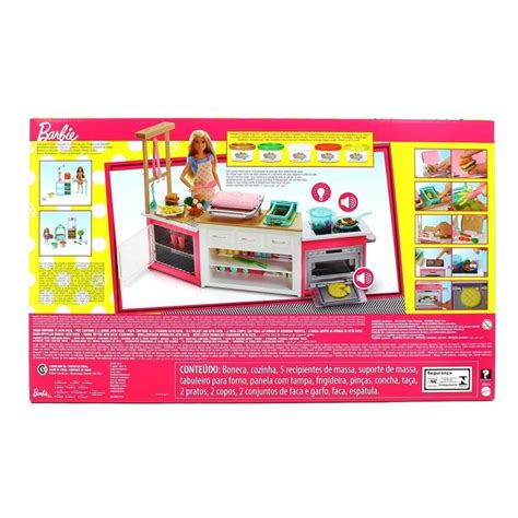 ¡vístete para servir el delicioso té a los amigos de barbie a juego de cocina con barbie! La Cocina de Barbie Superchef - Superjuguete Montoro