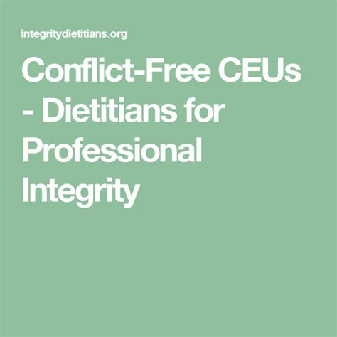 Maybe you would like to learn more about one of these? Conflict-Free CEUs | Dietitian, Conflict free, Nutrition ...