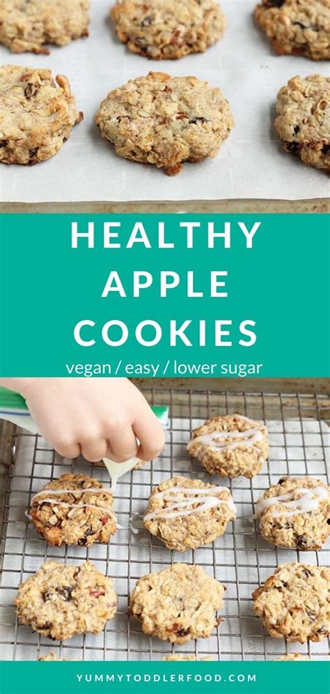 These healthy apple cookies made with oats, shredded apples and brown sugar make snack time enjoyable for everybody. Apple Cookies with Oatmeal and Raisins (Vegan, Easy, Lower ...