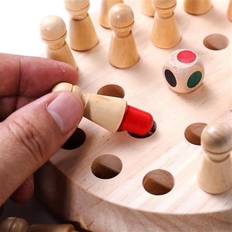 Easy puzzles, memory activities and brain games for adults: Wooden Memory Match Stick Chess, Fun Puzzle Board Game ...