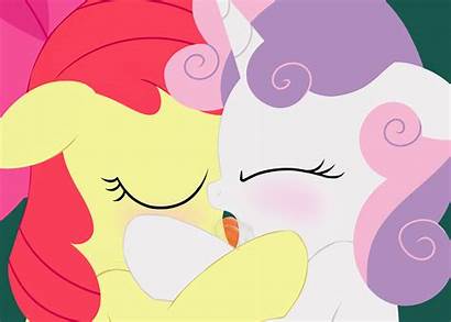 Apple Bloom Sweetie Belle Mlp Kissing Pony