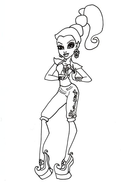 Super coloring free printable coloring pages for kids coloring sheets free colouring book illustrations printable pictures clipart black and white pictures line art and drawings. Free Printable Monster High Coloring Pages: Free Gigi ...