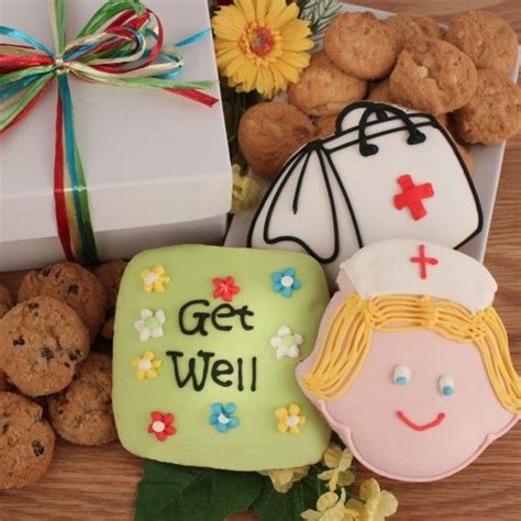 Sending cookie gift baskets and cake delivery is simple when you shop at the very best. usa - Well Wishes Cookie Gift Box | Cookie gift box ...