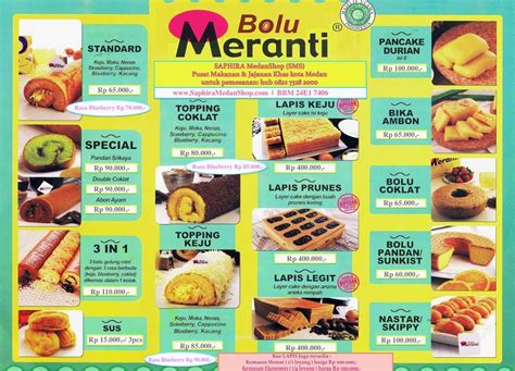 Keju, blueberry dan coklat yang dikemas dalam satu kotak. Saphira Medan Shop (SMS): Harga Bolu Gulung Meranti Medan ...