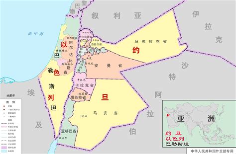 以色列国（希伯來語： מְדִינַת יִשְׂרָאֵל‬；阿拉伯语：دَوْلَة إِسْرَائِيل‎） ，通称以色列（希伯來語： יִשְׂרָאֵל‬；阿拉伯语：إِسْرَائِيل‎，罗马化：isrāʾīl），是位於中东地区的一个主权国家，1948年5月14日独立建国，人口900余万，主要人口为犹太人，以希伯来语为官方语言，通用英语。 约旦 以色列 巴勒斯坦行政区划图-地图帝