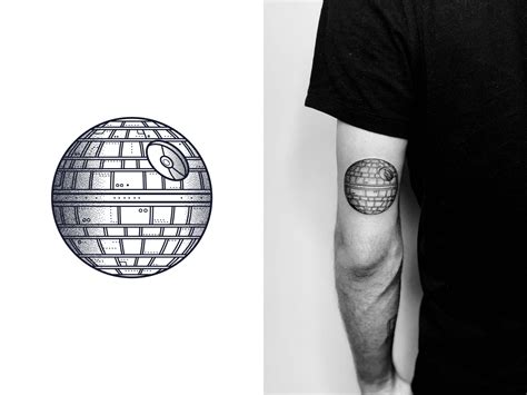 Horrible death tattoos for women and men: Death star Tattoo by Miguel Ángel Avila on Dribbble