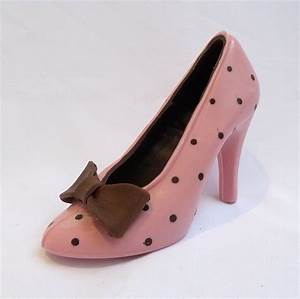 Large Chocolate Shoe Pink Polka Dot By Clifton Cakes