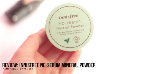 I am in love with the innisfree powder! Review: Innisfree No-Sebum Mineral Powder | Memorable Days ...