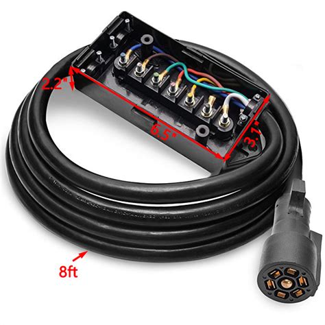 Color coding is not standard among all manufacturers. 7 Pin Inline Trailer Wiring Harness Kit Trailer Connector Plug Cable | eBay