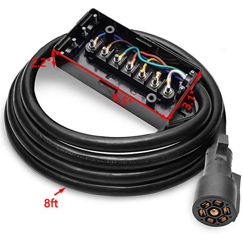 This is what you'll need to know if you ever want to tap into the wires that feed the 7 pin connector. 7 Pin Inline Trailer Wiring Harness Kit Trailer Connector Plug Cable | eBay