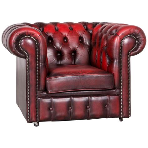 Built for exceptional comfort with meticulous attention to quality and detail. Chesterfield Leather Armchair Red Vintage | Leather ...