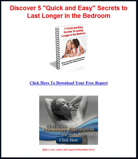 How do men last longer in bed? we thought you'd never ask! Last Longer in the Bedroom PLR List Building and ...