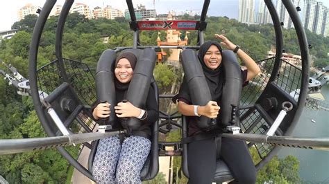 Not only locals, but there are also quite a number of travelers who enjoy having fun in this park. G-Force X SlingShot 360 @ Sunway Lagoon Theme Park - YouTube