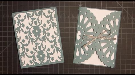 A simple design process allows you to create a card with endless customization options. Frilly Doily Card with Cricut Explore Tutorial - YouTube