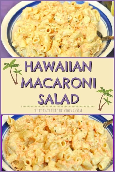 This salad is usually served on the plate lunches in hawaii. Hawaiian Macaroni Salad is a creamy, delicious, easy to ...