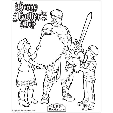 Armor of god, protection, stand firm. Armour of God Father's Day Coloring Page - Printable
