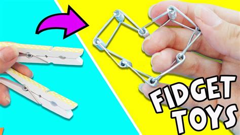 The fidget paper clip craft is cheap and easy but also incredibly useful! 4 DIY FIDGET TOYS! For School To Improve Learning & Stress ...