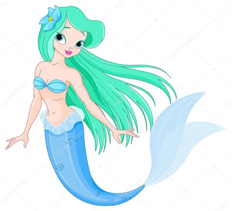 Files will be available for download immediately upon clearance of. Beautiful cartoon mermaid — Stock Vector © Dazdraperma ...