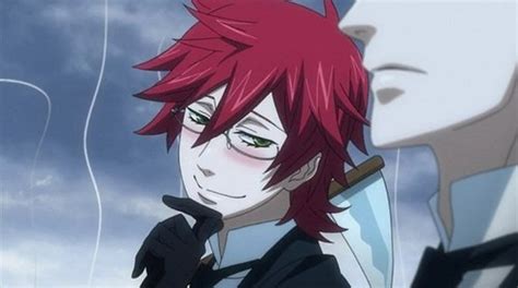 Grell sutcliff red hair cosplay wig black butler cosplay wig with glasses. post a picture of an anime character blushing. - Anime ...