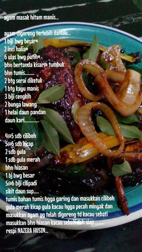 Kadang kala kita tak perlu bersusah payah untuk masak sesuatu yang terlalu complicated untuk dihidangkan kepada keluarga. Ayam masak hitam manis | Food processor recipes, Cooking recipes, Cooking